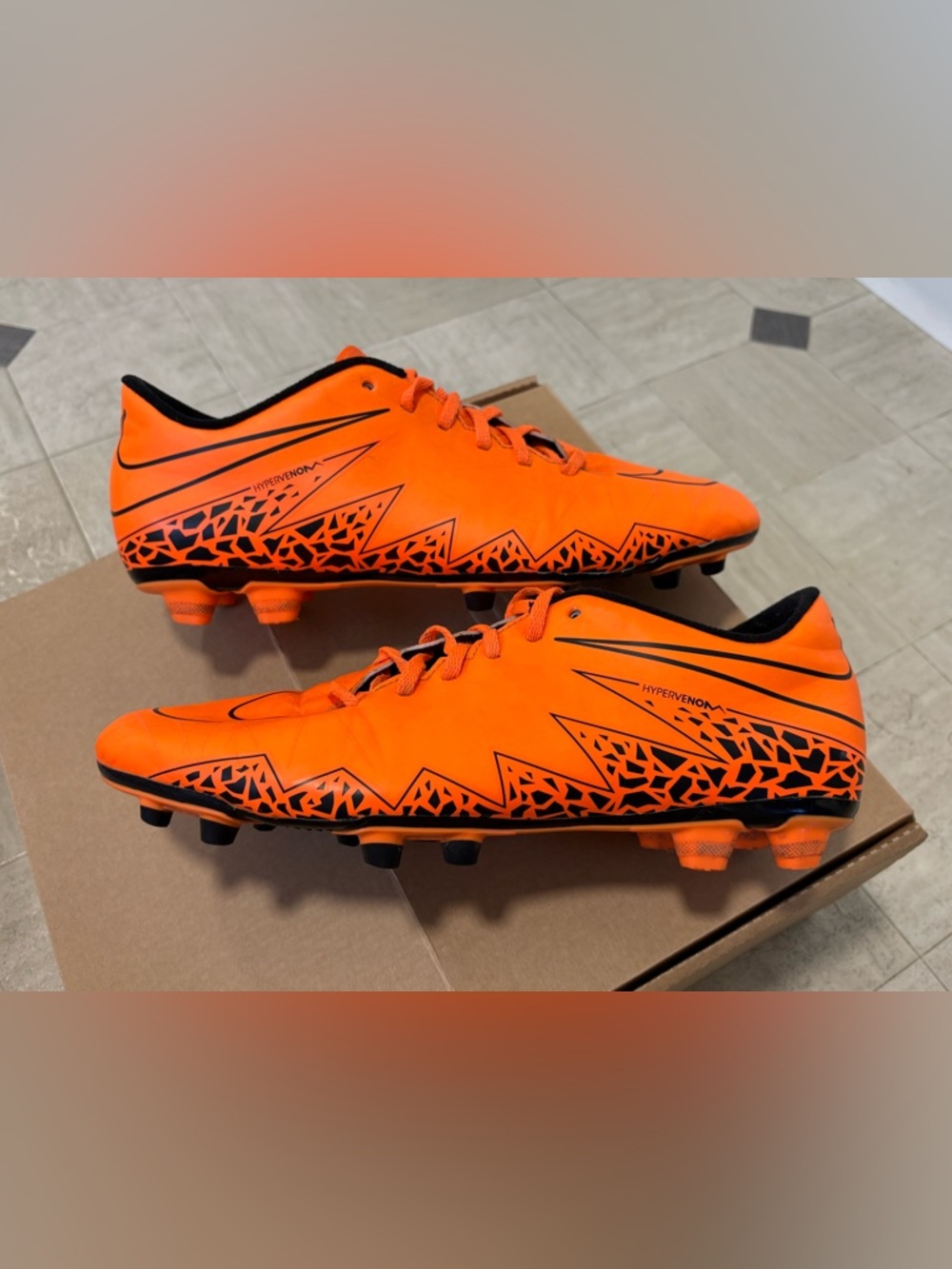 NIKE HYPERVENOM PHADE II FG ORANGE/BLACK 2015 SIZE 11.5 749889 888 - Picture 2 of 11